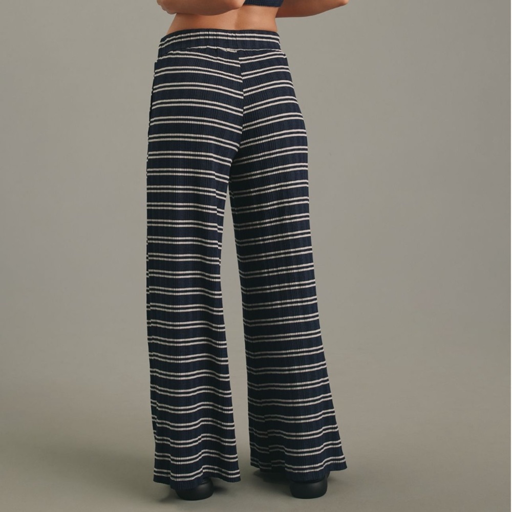 Sundry Ribbed Striped Wide Leg Pants - Picture 3 of 4